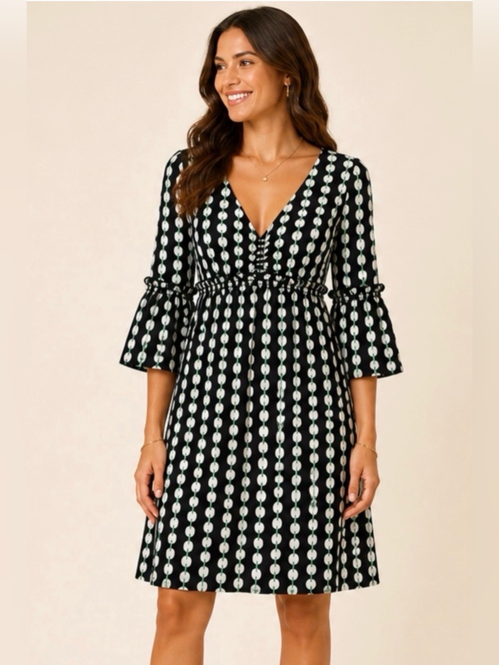 Max Studio Empire Waist Bell Sleeve Dress